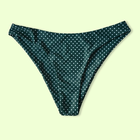 SHEIN Polka Dot Green Bikini Bottom - Picture 1 of 8